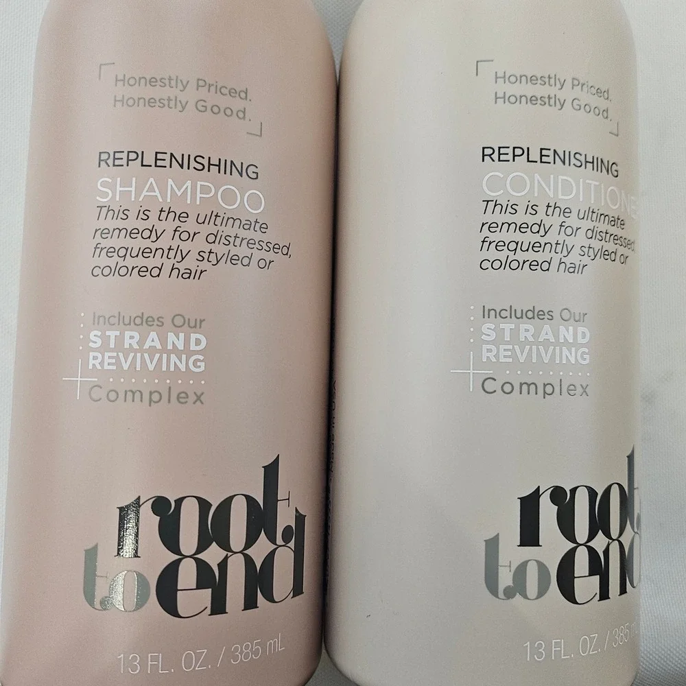 Root to End Replenishing Shampoo Conditioner Set 13oz Distressed Colored Hair